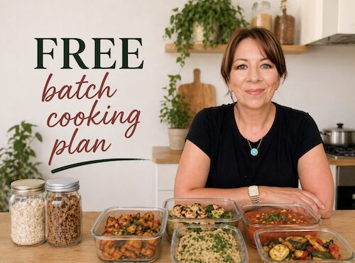 Free batch cooking plan from Tracey Warren Nutrition