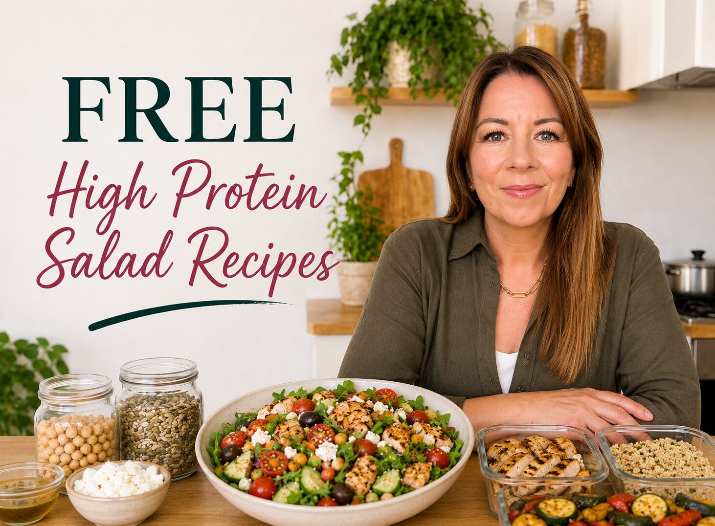 Free high protein summer salad recipes from Tracey Warren Nutrition